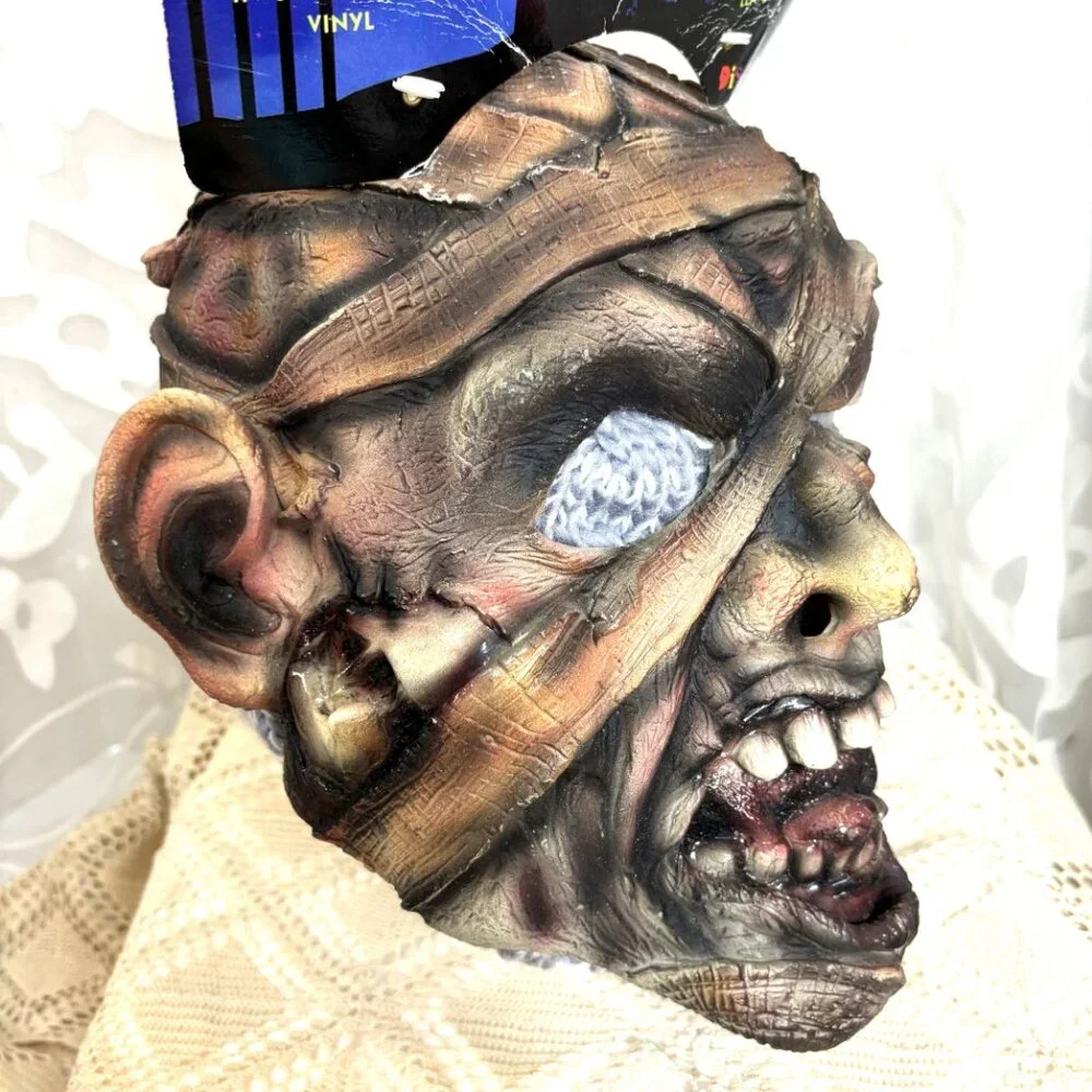 Mummy Vinyl Adult Mask Disguise Vintage ‘97 NWT – NOS